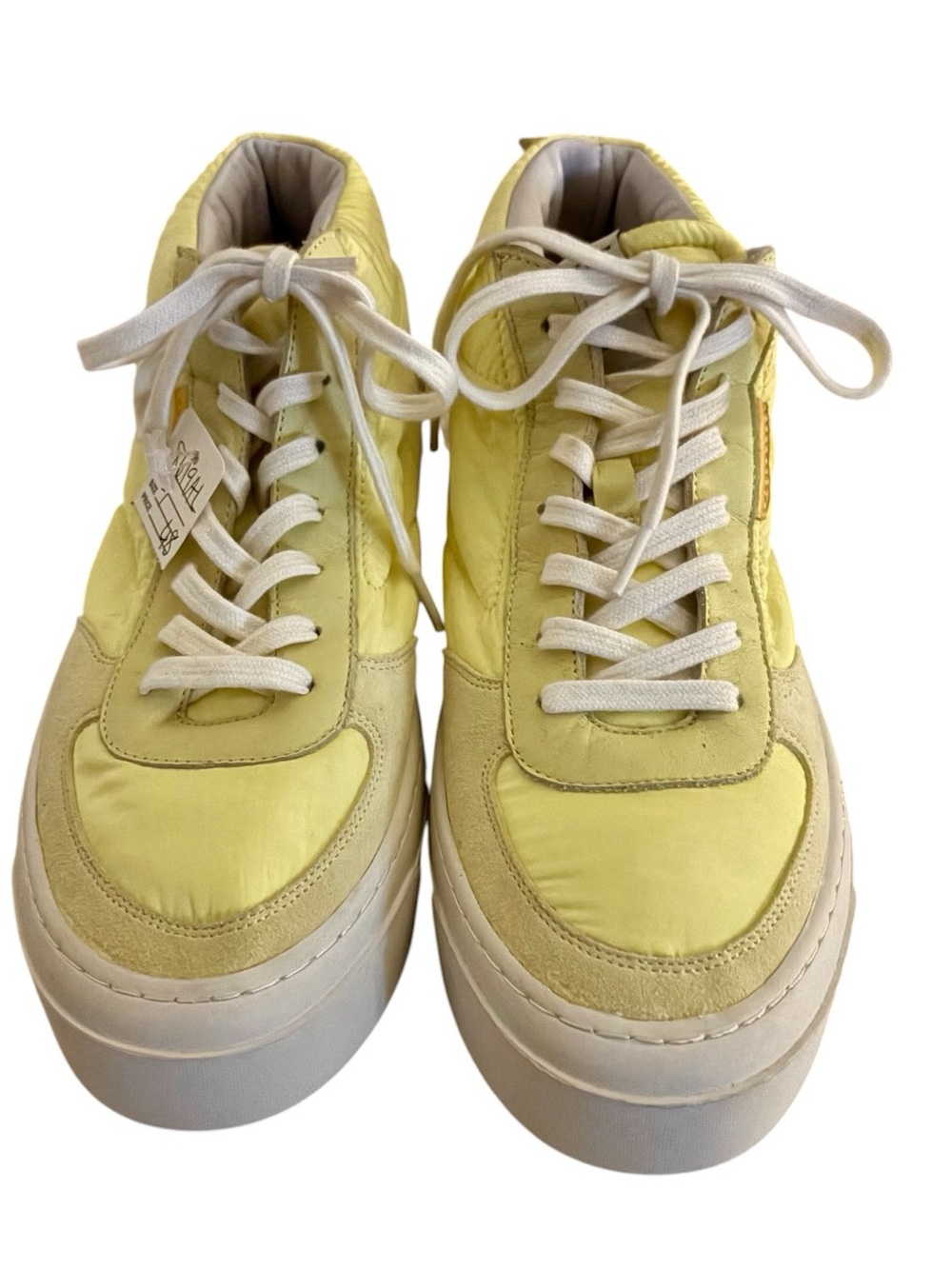 ONCEPT! Yellow Women's Platform High Tops-size 7-No Box-Like New! Comfort x 100!